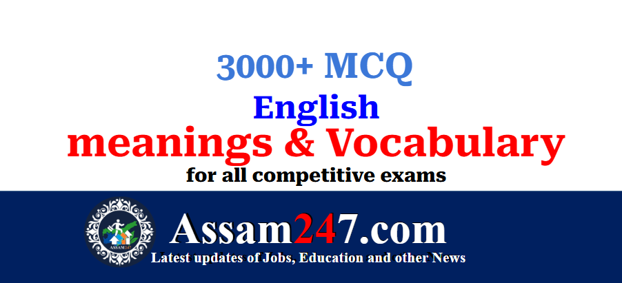 English Meanings and Sentences MCQ Practice